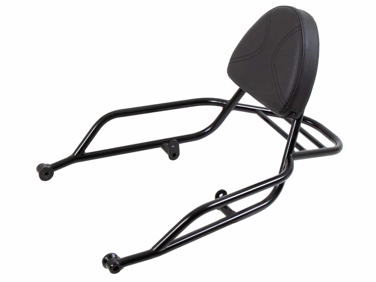 Sissybar con portapacchi nero per Moto Guzzi V7 850 Special/Stone/Centenario (21-24)