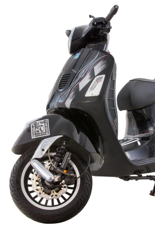 Ammortizzatore "Black Edition", anteriore per Vespa Primavera/Sprint 50 -150cc 2T/4T AC, nero