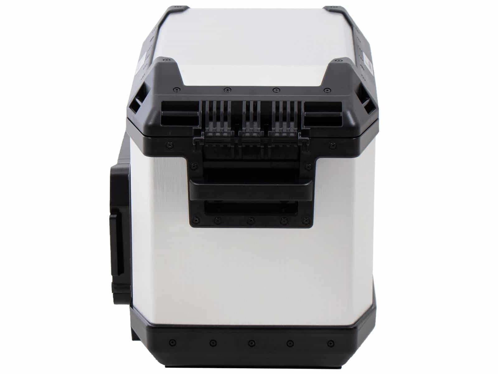 Valigia laterale in alluminio Xplorer 40 Cutout sinistra argento Hepco & Becker