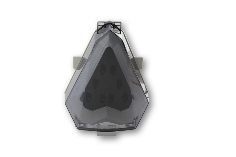 HIGHSIDER fanale posteriore intelligente a LED nero stile Yamaha, omologato E (1 pezzo)