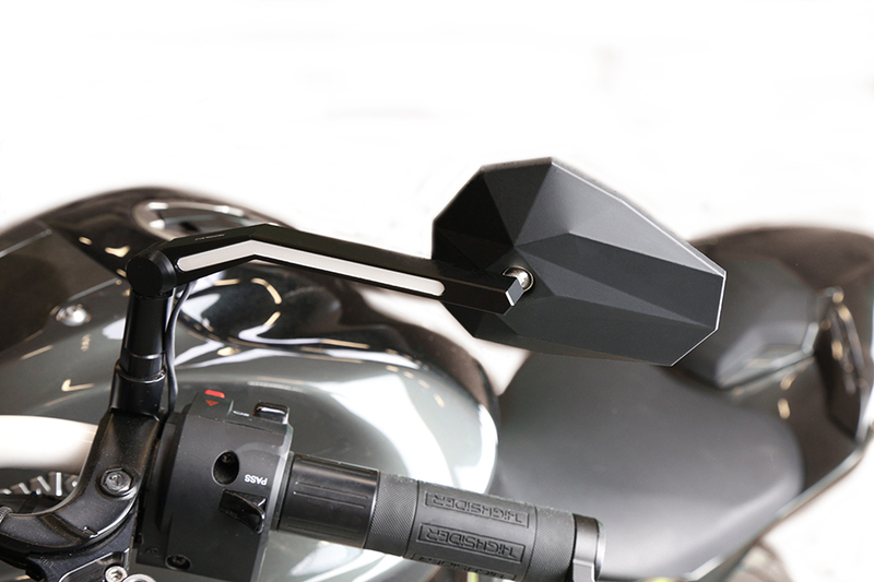 HIGHSIDER pro mirror Stealth -X3 Nero Con luce di posizione a LED (coppia)
