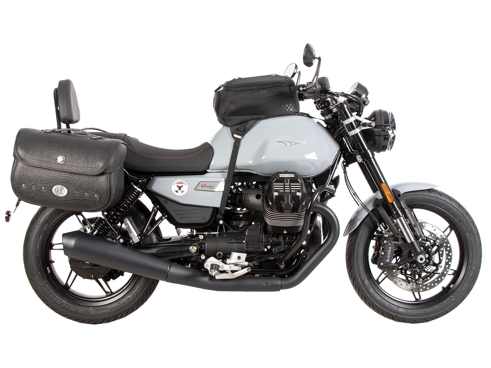 Portapacchi laterale C-Bow nero per Moto Guzzi V7 850 Sport (25- ) Hepco & Becker