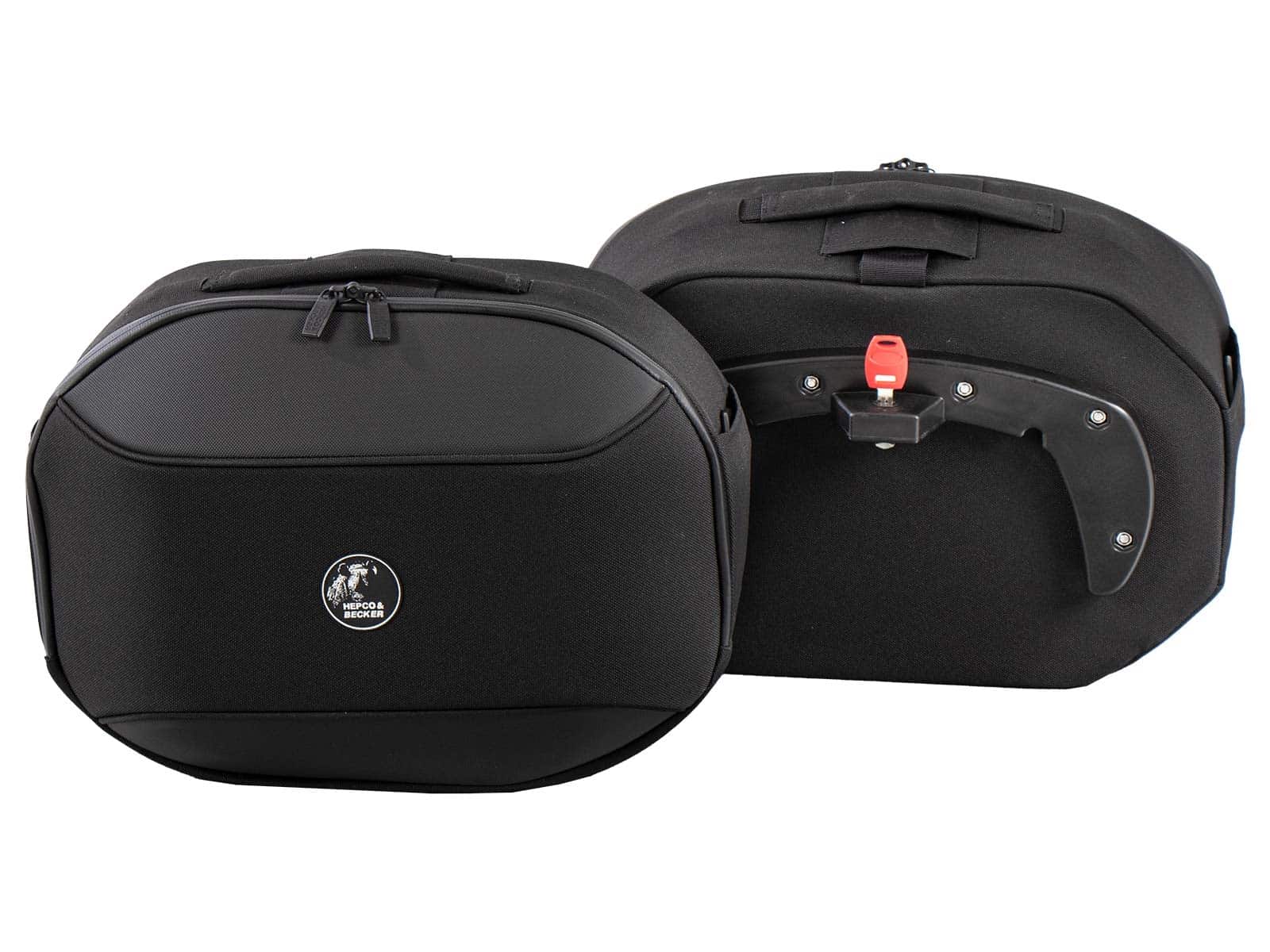 Set di borse morbide da strada per portapacchi C-Bow nero Hepco & Becker