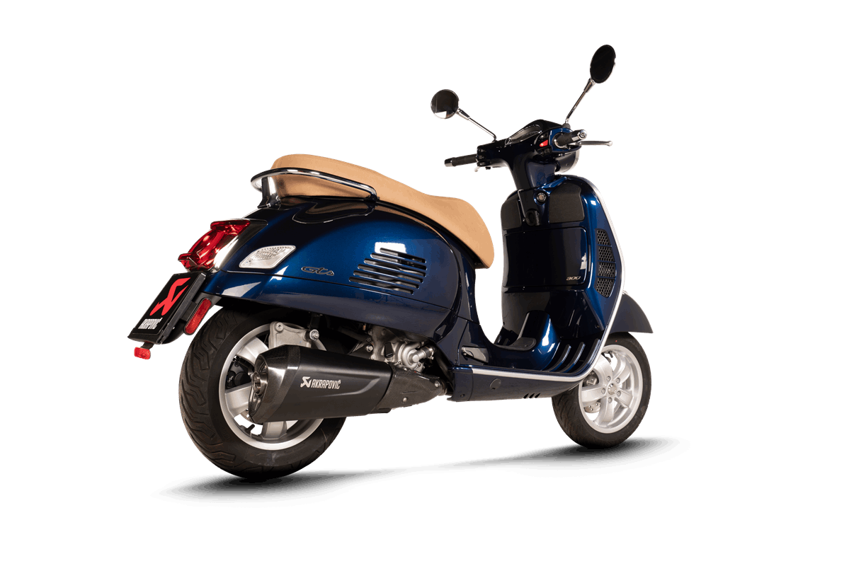 Scarico sportivo Akrapovic Slip-On nero per Vespa GTS/​GTS Super/​GTV 300ccm HPE (`20-) Euro 5