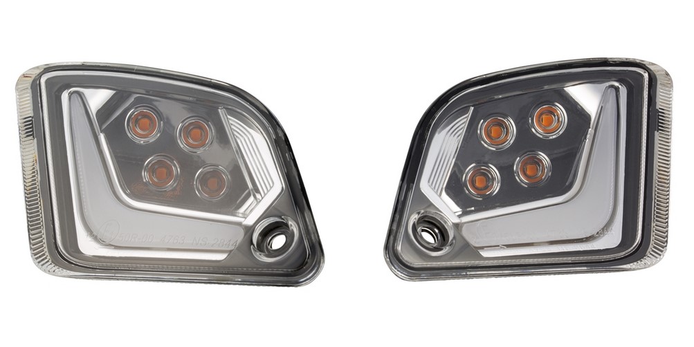 Kit indicatore di direzione posteriore destro/sinistro per Vespa GTS/GTS Super/GTV/GT 60/GT/GT L ('03-'13), trasparente
