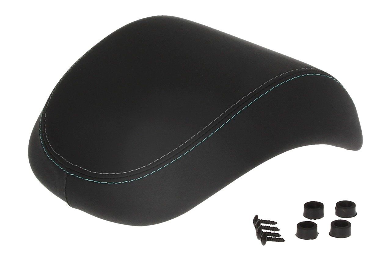 Schienale bauletto originale per Vespa Primavera - nero con cuciture verdi