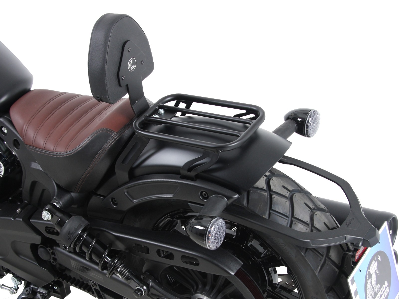 Solorack con schienale nero per Indian Scout Bobber (2017-)