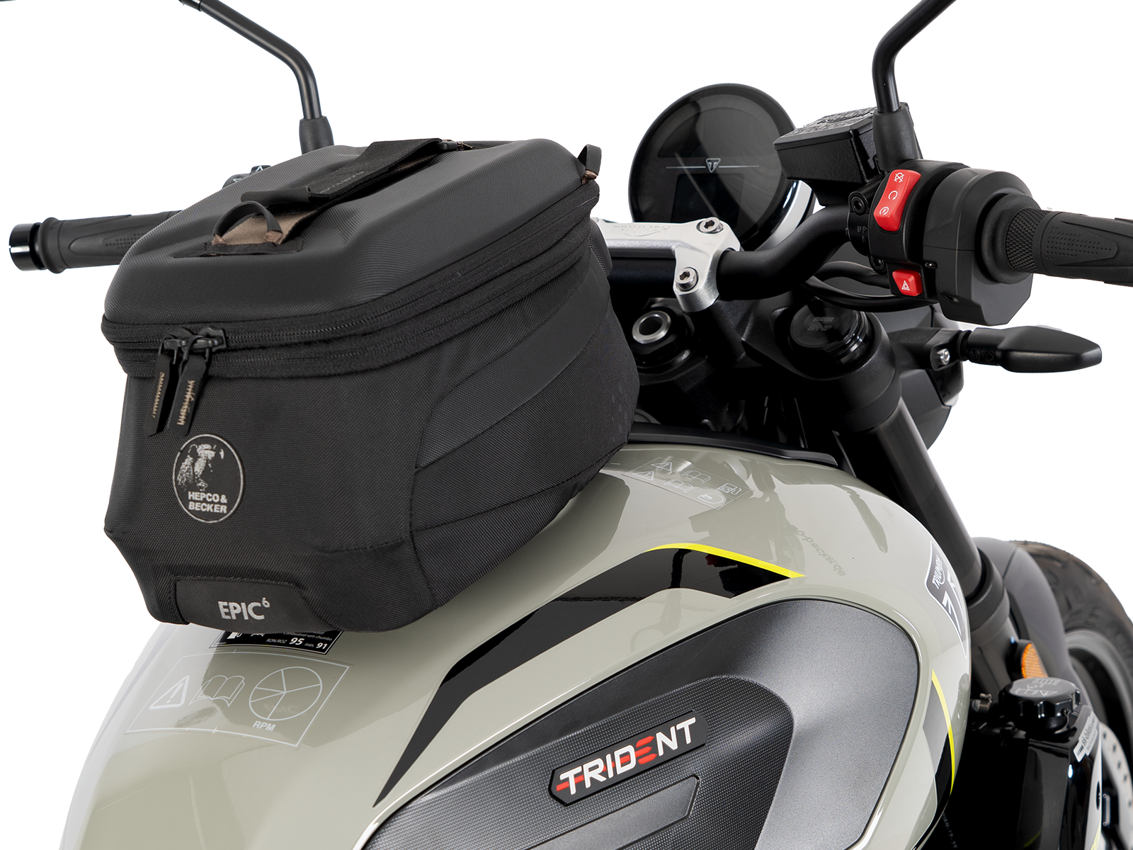 Anello per serbatoio Basic con chiusura per borsa da serbatoio inclusa per Triumph Trident 660 (26-) Hepco & Becker