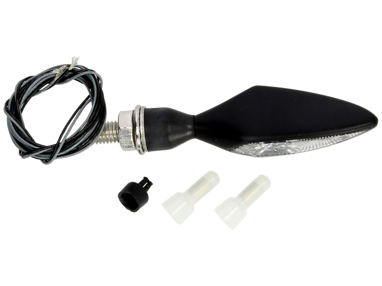Indicatore Kellermann, rombo, acciaio, LED, VL/HR, 12 V, nero satinato, M8x20, omologato E