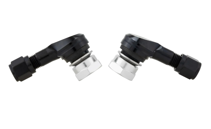 Valvola ZELIONI per pneumatico tubeless/cerchio 80°, nero lucido