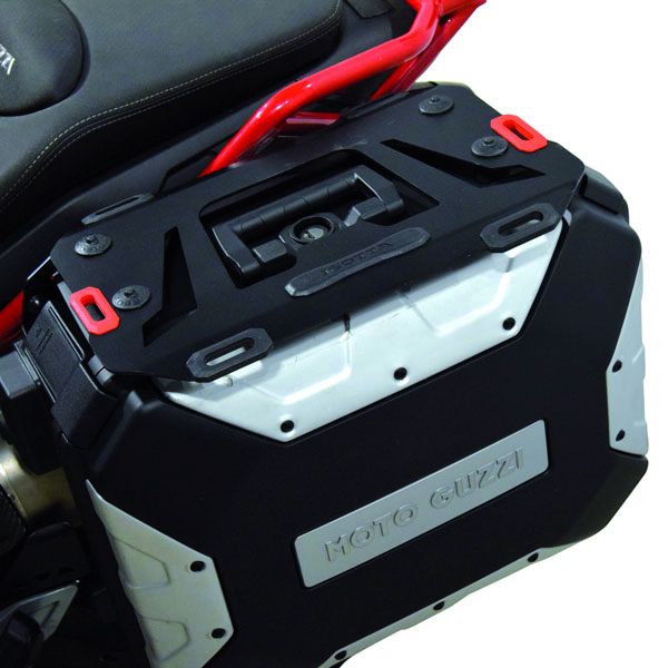 Coppia di portapacchi per valigie originali Urban per Moto Guzzi V85 TT