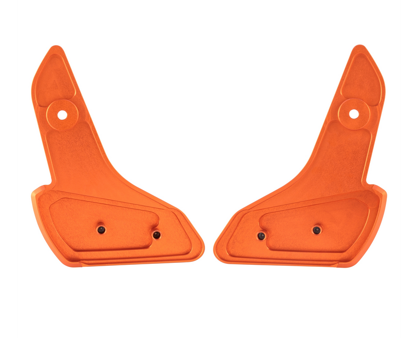 Poggiapiedi destro e sinistro per Vespa Primavera /Sprint 50-150ccm 2T/4T AC, arancione opaco