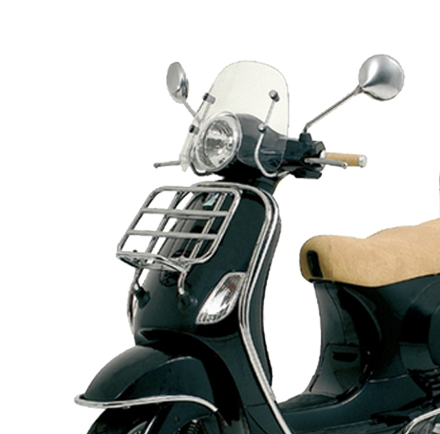 Portapacchi anteriore pieghevole originale cromato Vespa LX