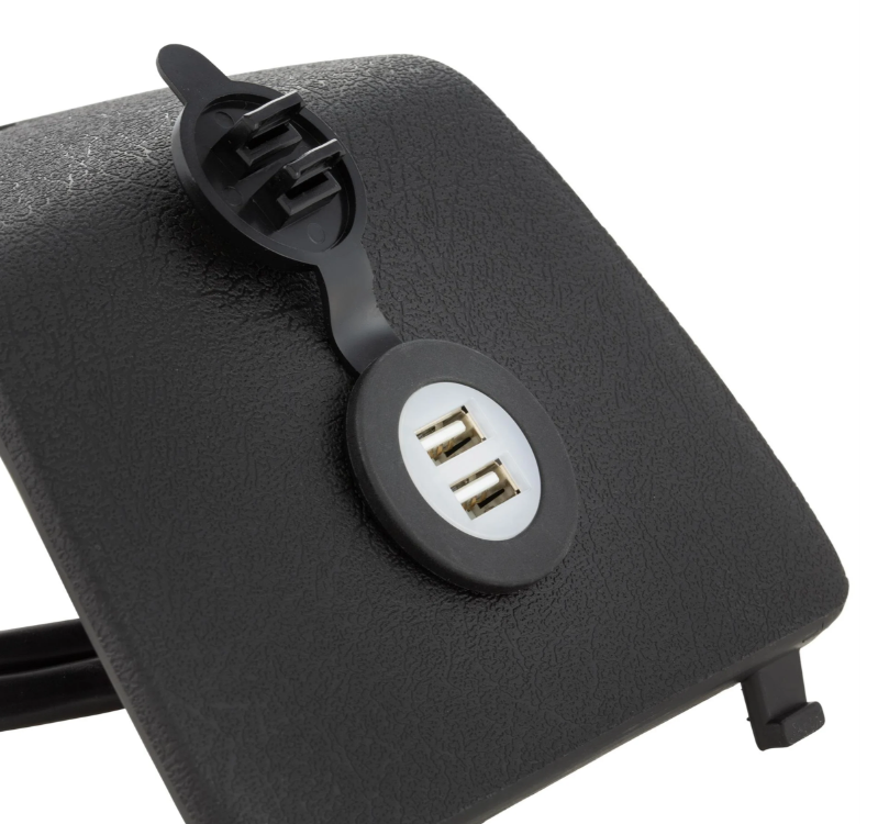 Coperchio del bagagliaio sinistro con connessione USB per Vespa GTS/GTS Super/GTV/GT, nero