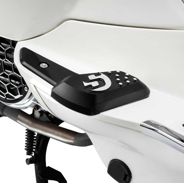 Poggiapiedi destro e sinistro per Vespa Primavera /Sprint 50-150cc 2T/4T AC, nero