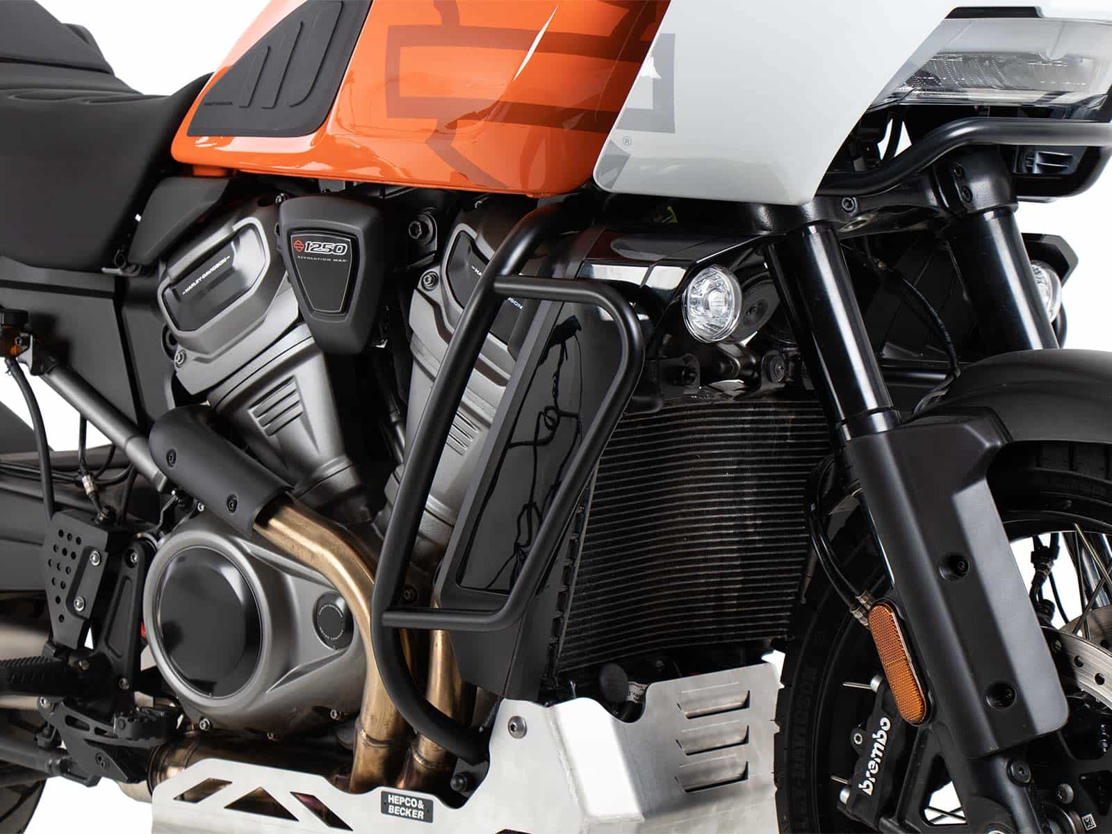 Protezione motore nera per Harley Davidson Pan America 1250 / ST (21-) Hepco & Becker