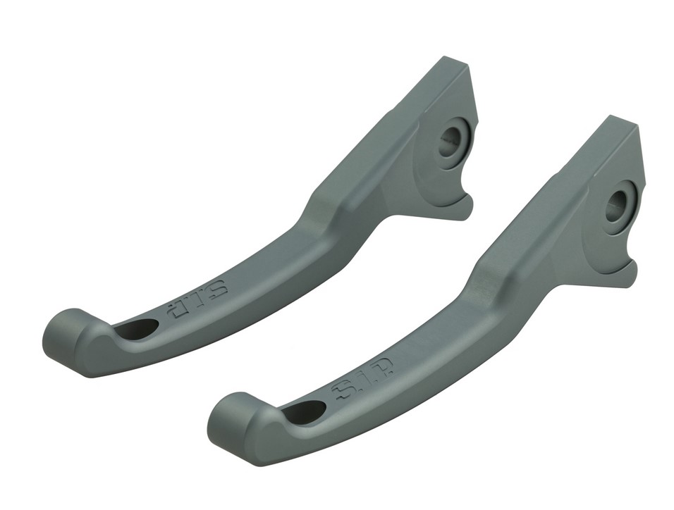 Set di leve sportive freno Shorty per Vespa, destra e sinistra, grigio opaco