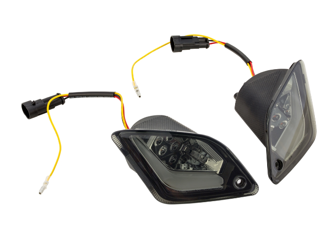 Kit indicatori di direzione anteriori e posteriori per Vespa GTS/GTS Super/GTV 125-300cc ('14-), colorati
