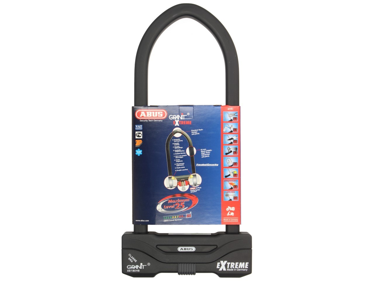 ABUS U-lock 310x111 Granit Extreme Plus 59 per moto, scooter e Vespa