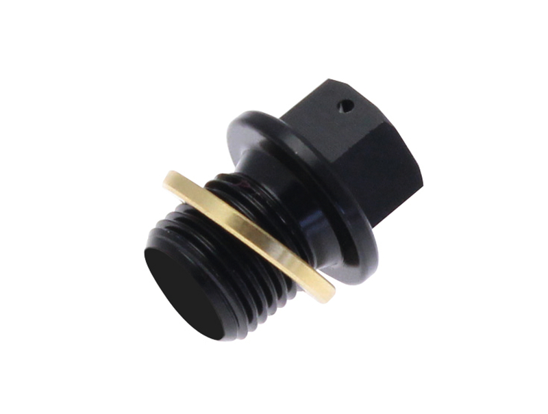Tappo di scarico in Tecnium - alluminio nero M19x1.5x14