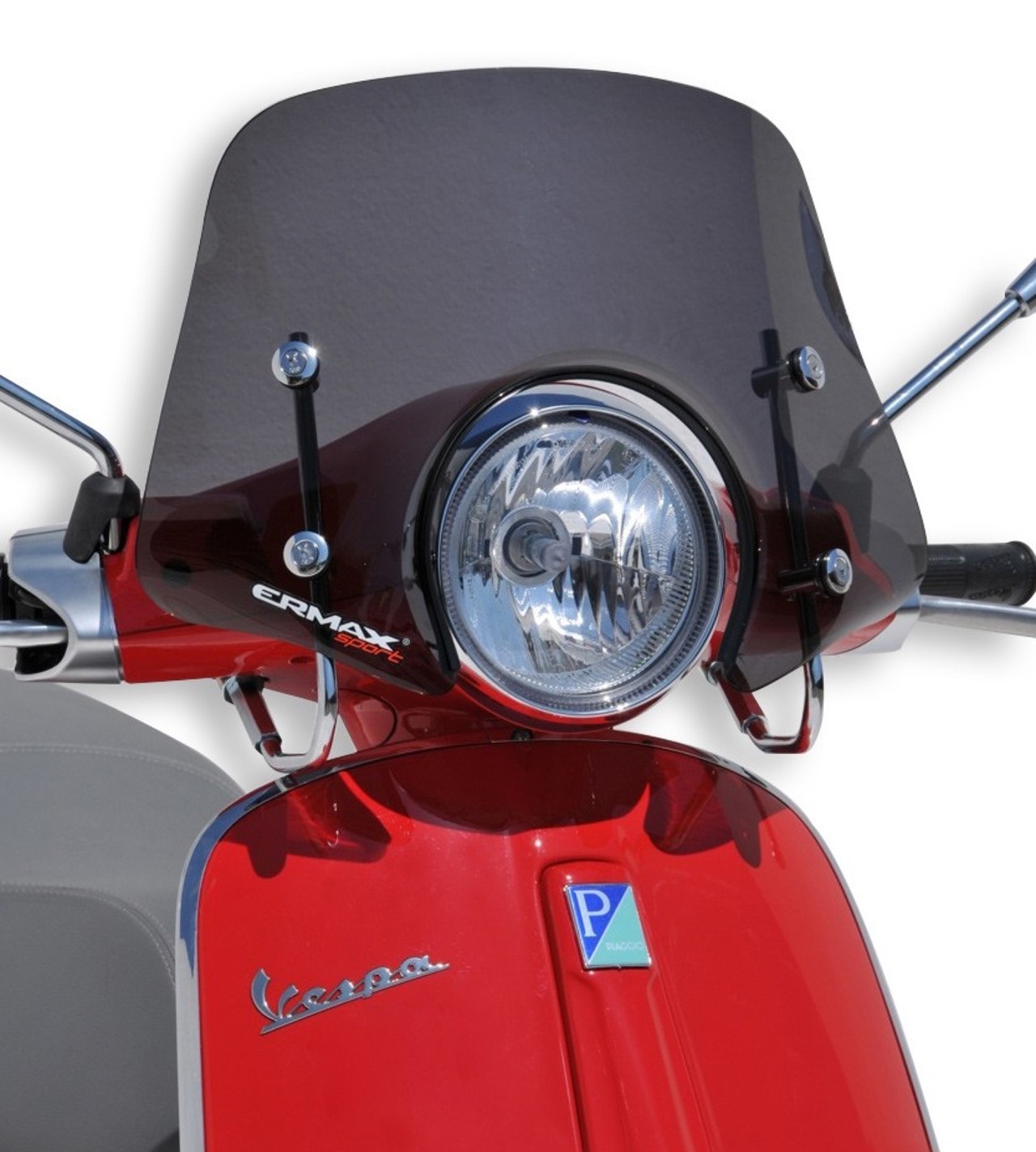 Parabrezza ERMAX Piccolo H 300 mm per Vespa Primavera 50-150cc 2T/4T, colorato/nero chiaro