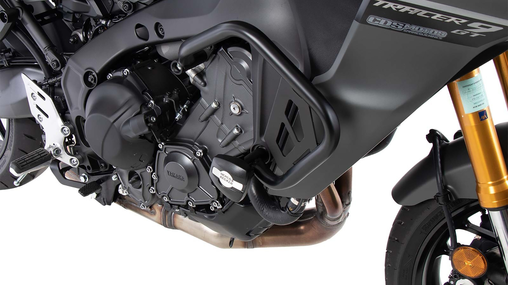 Barra di protezione motore inclusa protezione per Yamaha Tracer 9 / GT (2021-) Hepco & Becker