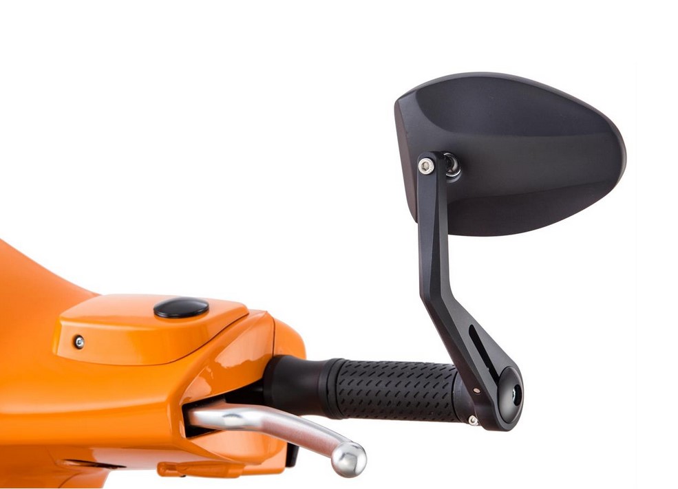 Specchietto per manubrio FERRARA 2 per Vespa destra o sinistra, nero