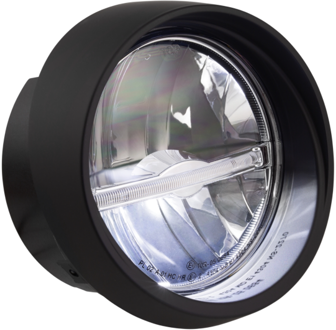 Faro LED per Vespa Primavera 50-150ccm 2T/​4T (-'18), nero opaco