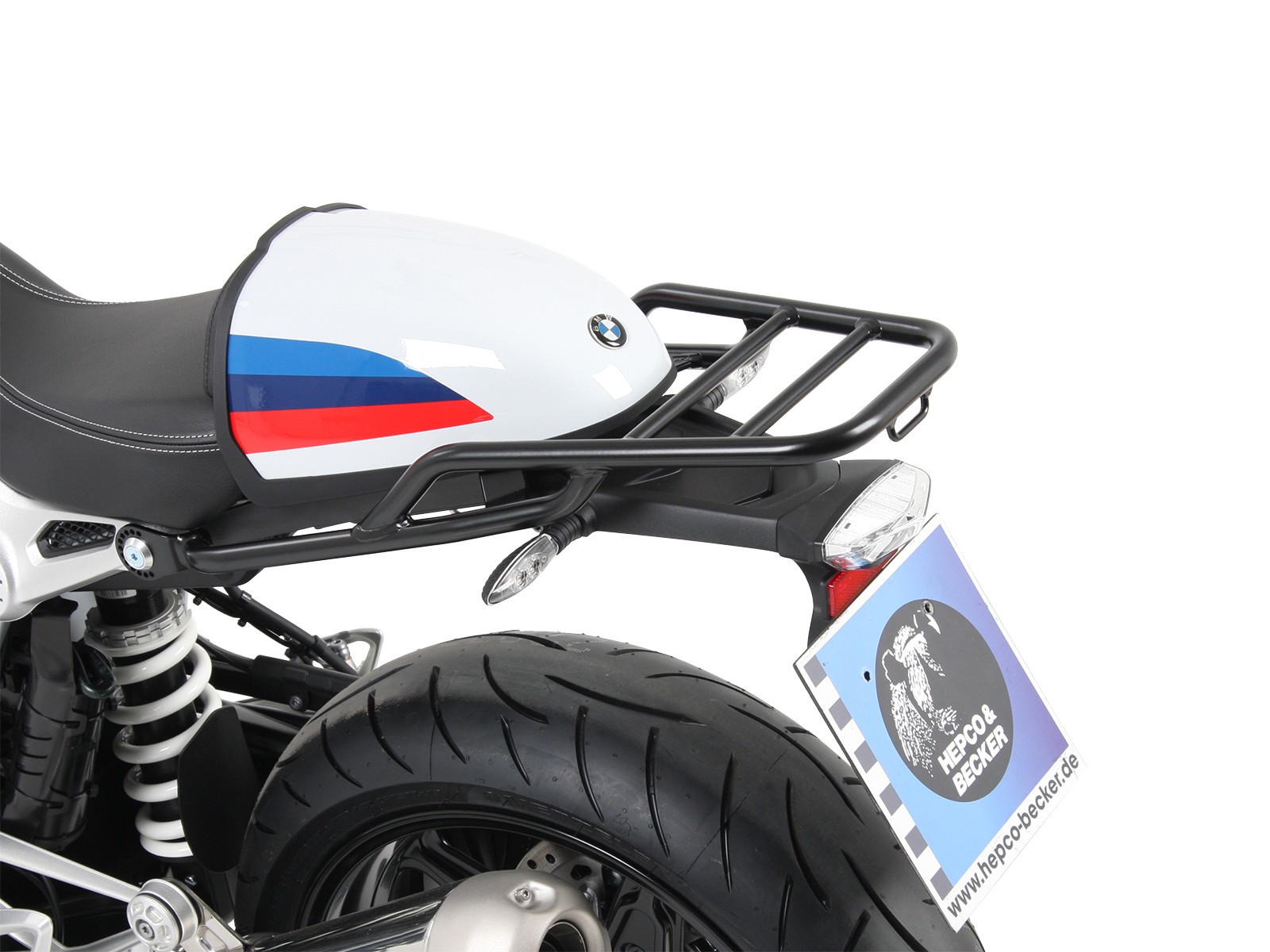 Portapacchi tubolare nero per BMW R nineT Racer (17-20) Hepco & Becker