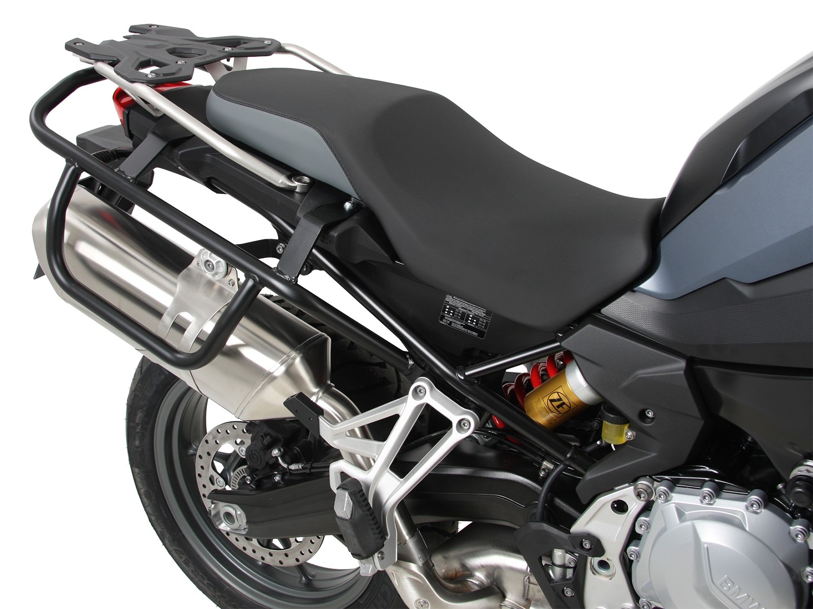 Barra di protezione posteriore nera per BMW F 850 GS (Bj.18-) Hepco & Becker