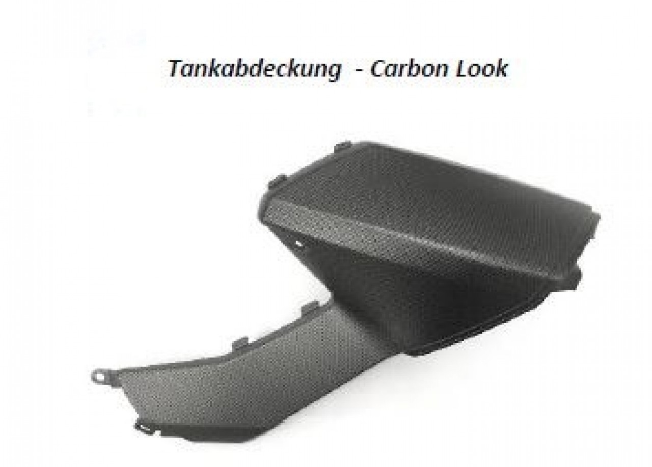 Coperchio serbatoio, plastica, sinistro, carbonio per Aprilia Shiver 900