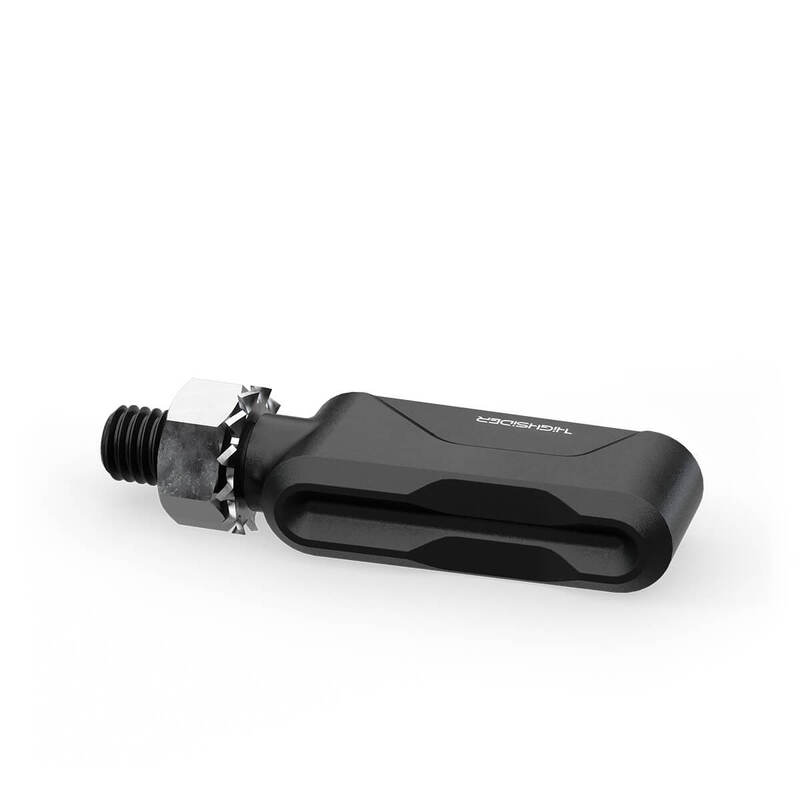 HIGHSIDER Pro Esagano-RS Indicatore di direzione a LED nero / lente grigio fumo (coppia), anteriore e posteriore