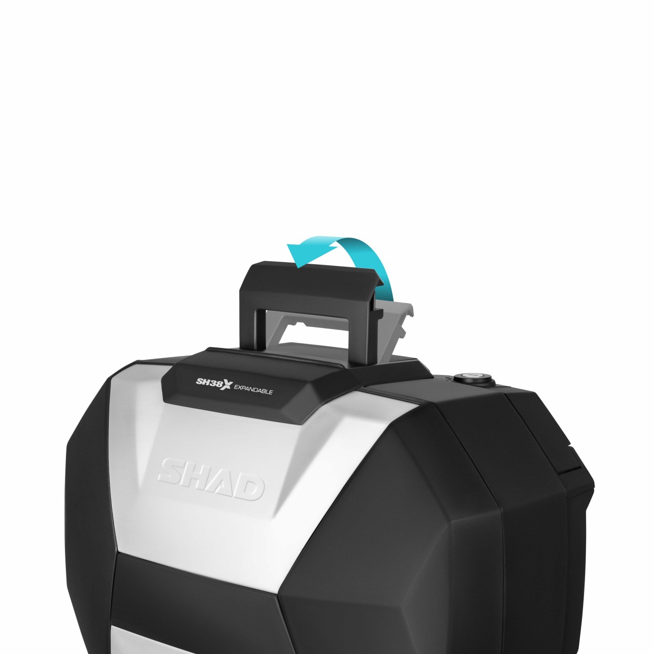 Set di valigie laterali Shad SH38X espandibili, nero / alluminio, 38 l