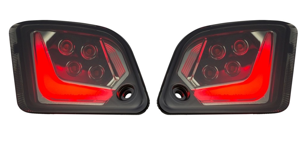 Kit indicatori di direzione posteriori destro/sinistro per Vespa GTS/GTS Super/GTV 125-300cc ('14-), oscurati