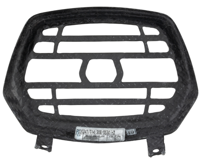 Anello portalampada con griglia per Vespa Sprint 50-150ccm 2T/​4T ('13-'18), carbonio