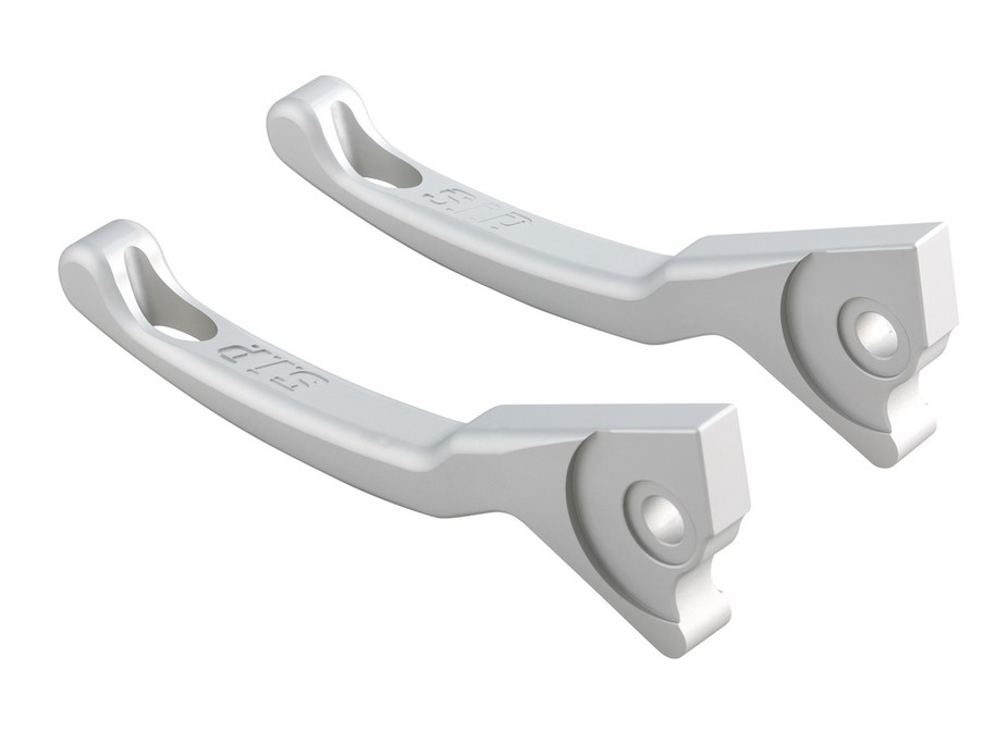Set di leve sportive freno Shorty per Vespa, destra e sinistra, argento opaco