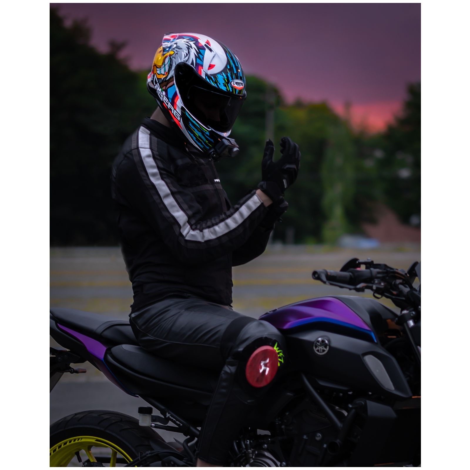 Caberg Casco Avalon Hawk, bianco/nero-blu