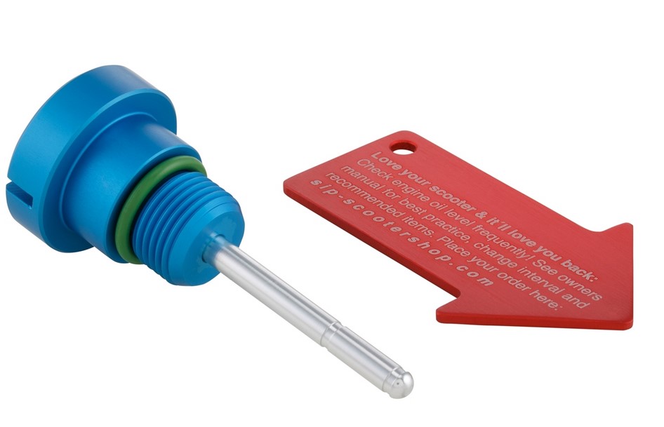 Tappo di riempimento olio motore per Vespa, blu opaco