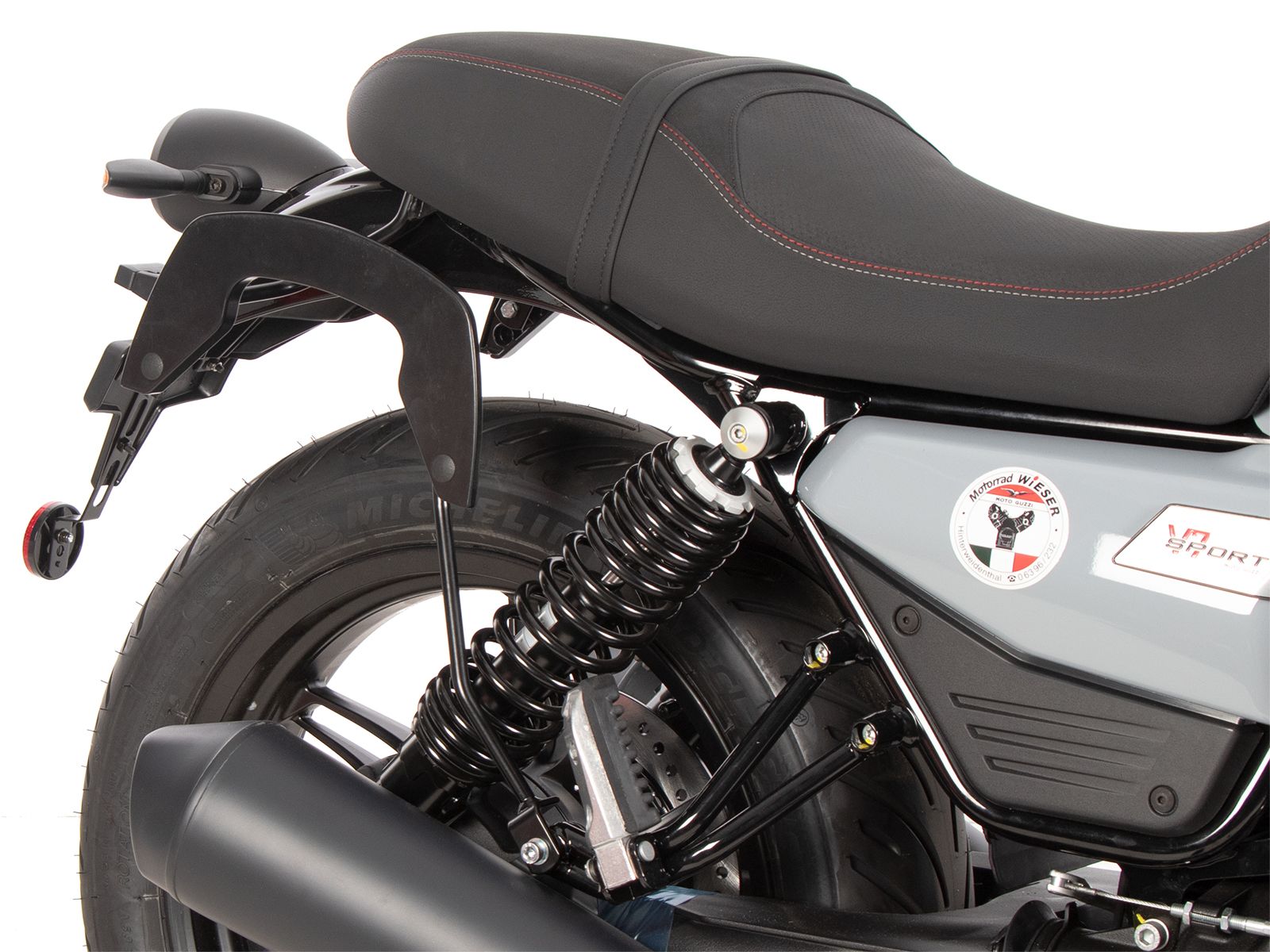 Portapacchi laterale C-Bow nero per Moto Guzzi V7 850 Sport (25- ) Hepco & Becker
