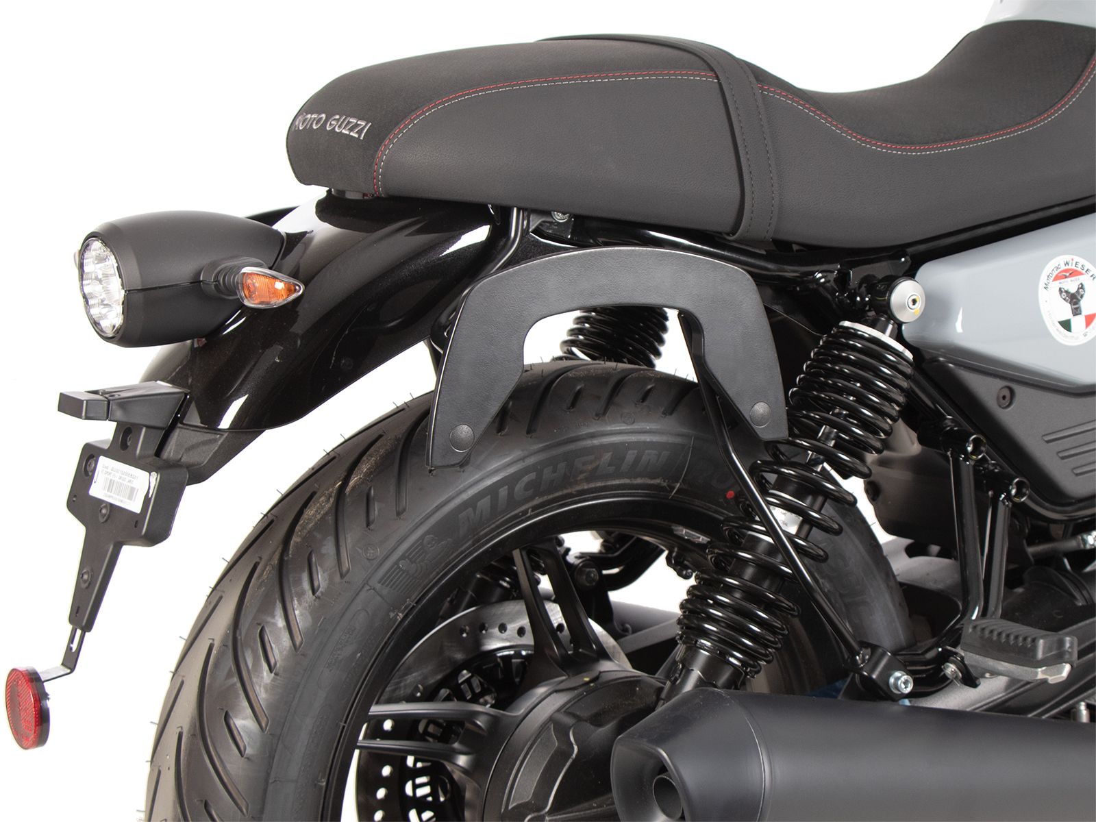 Portapacchi laterale C-Bow nero per Moto Guzzi V7 850 Sport (25- ) Hepco & Becker