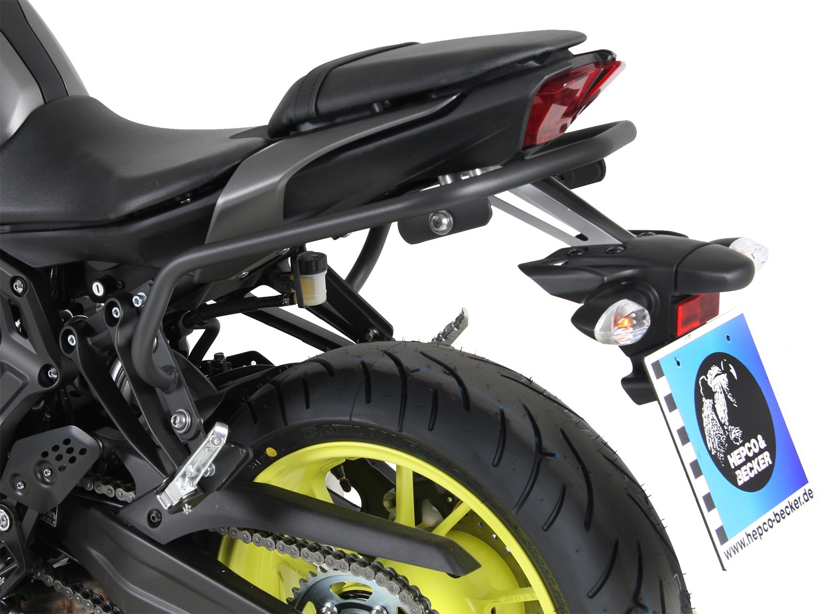 Barra di protezione posteriore Lock it antracite per Yamaha MT-07 (Bj.18-) Hepco & Becker