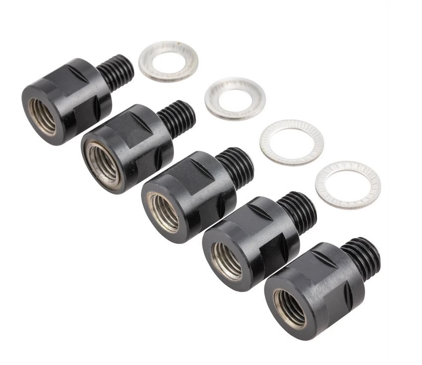 Adattatore per specchio RIZOMA "Direct Mount" per Vespa, anodizzato nero
