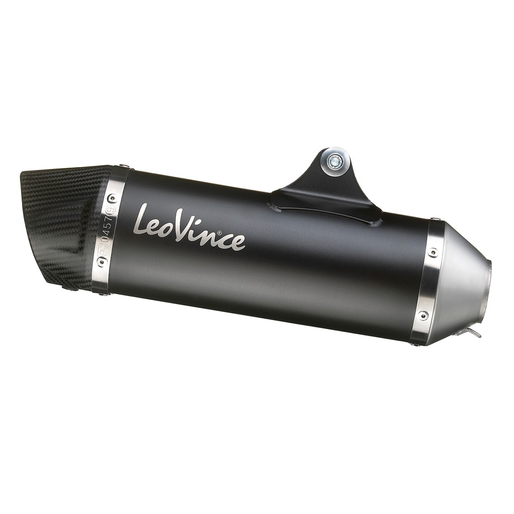 Impianto di scarico LeoVince completo SBK Nero Evo 2, acciaio inox per Yamaha T-MAX 530 ABS/DX/SX (Bj.17-19)