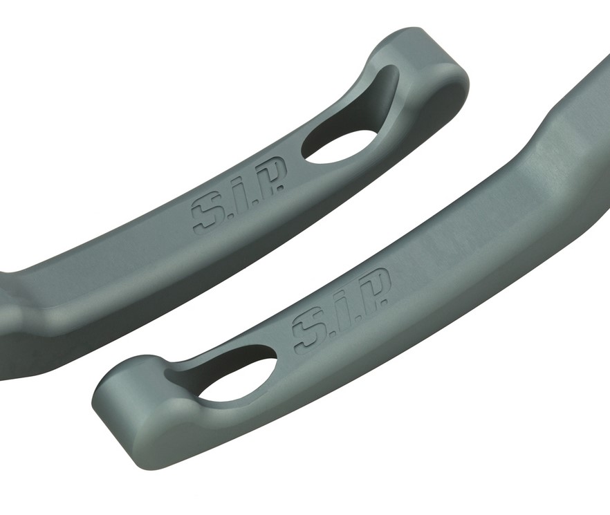 Set di leve sportive freno Shorty per Vespa, destra e sinistra, grigio opaco