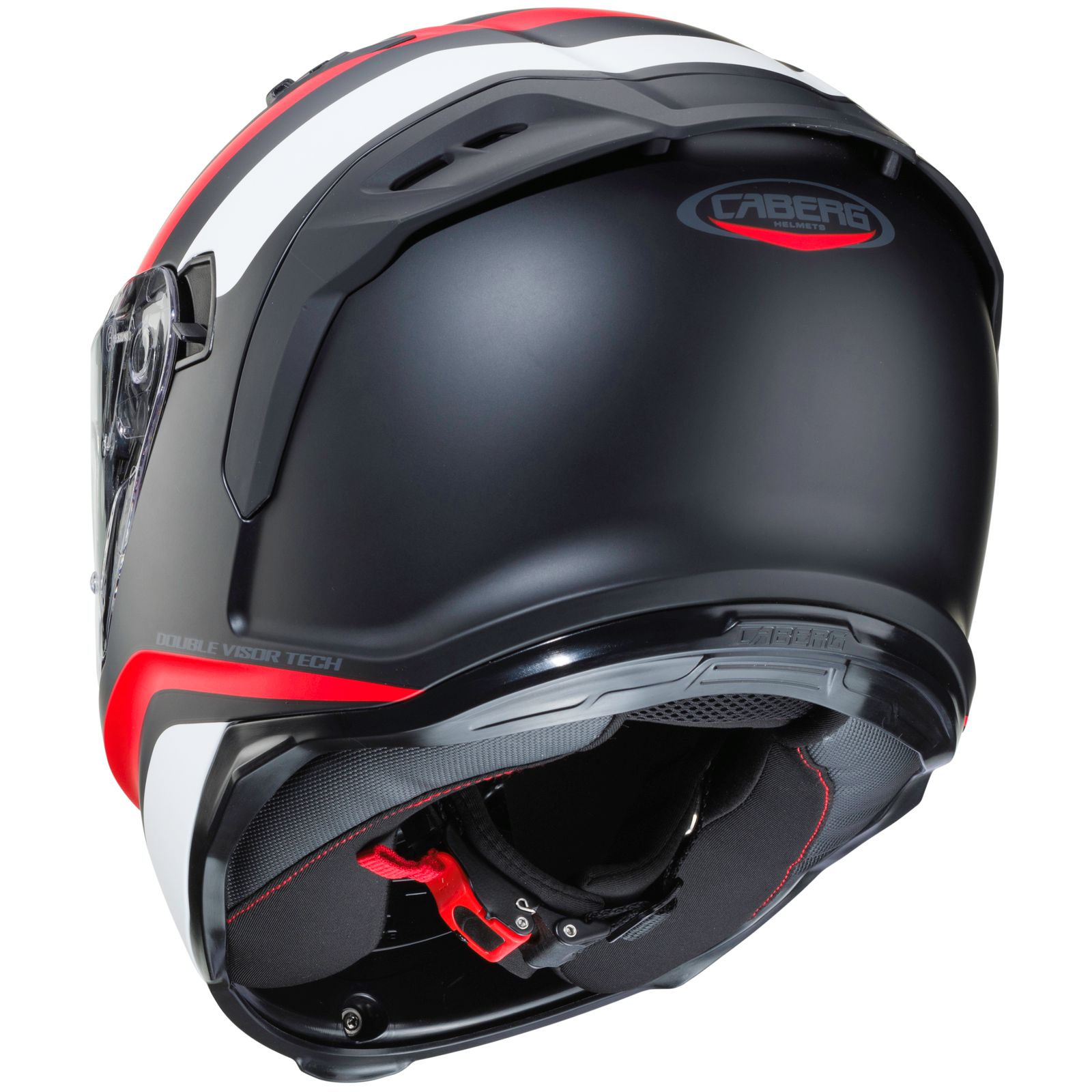 Caberg Casco Avalon Blast, nero opaco/bianco rosso