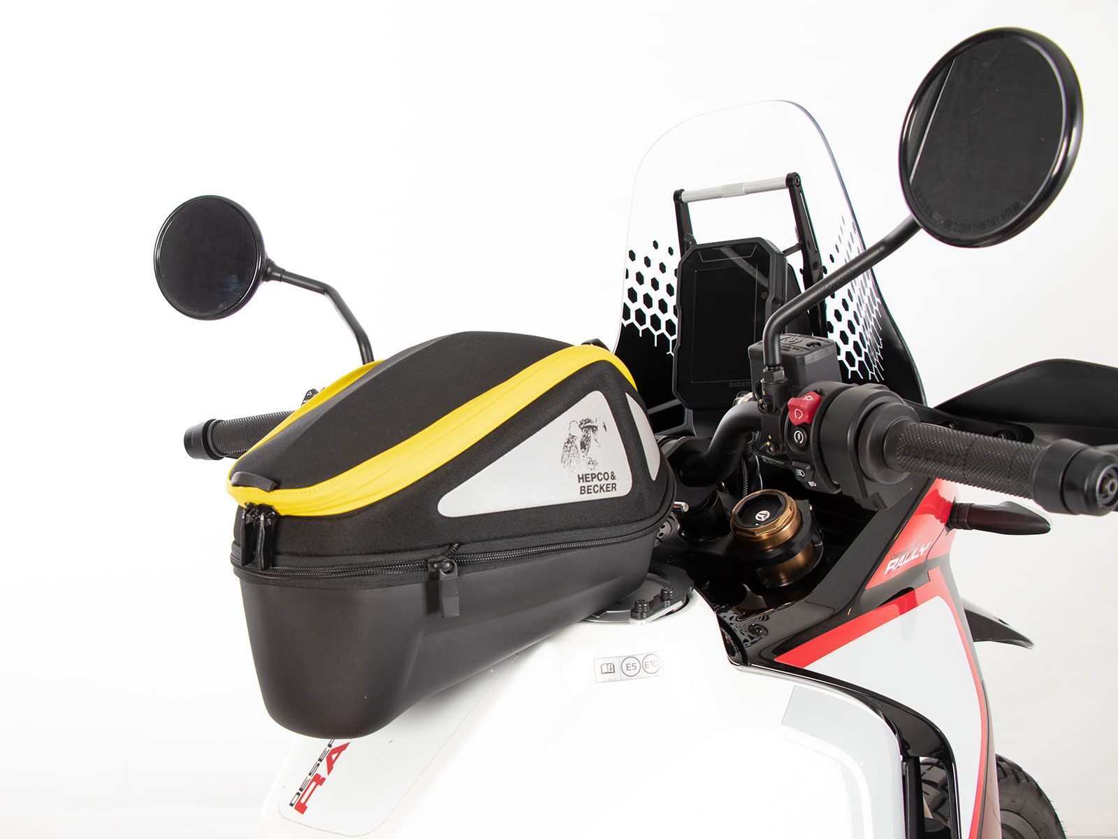 Anello serbatoio di base con blocco borsa serbatoio per Ducati DesertX Rally (24-) Hepco & Becker