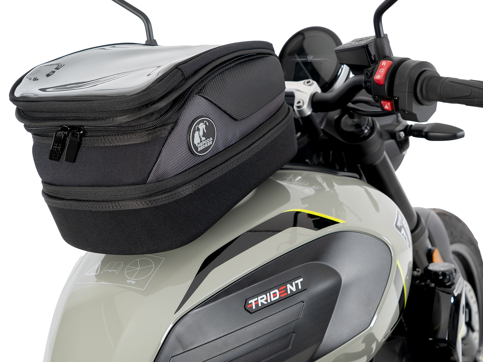 Anello per serbatoio Basic con chiusura per borsa da serbatoio inclusa per Triumph Trident 660 (26-) Hepco & Becker