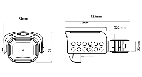 Faro ausiliario a LED (set) incluso set di montaggio universale per BMW F 850 GS (Bj.18-) Originale Hepco