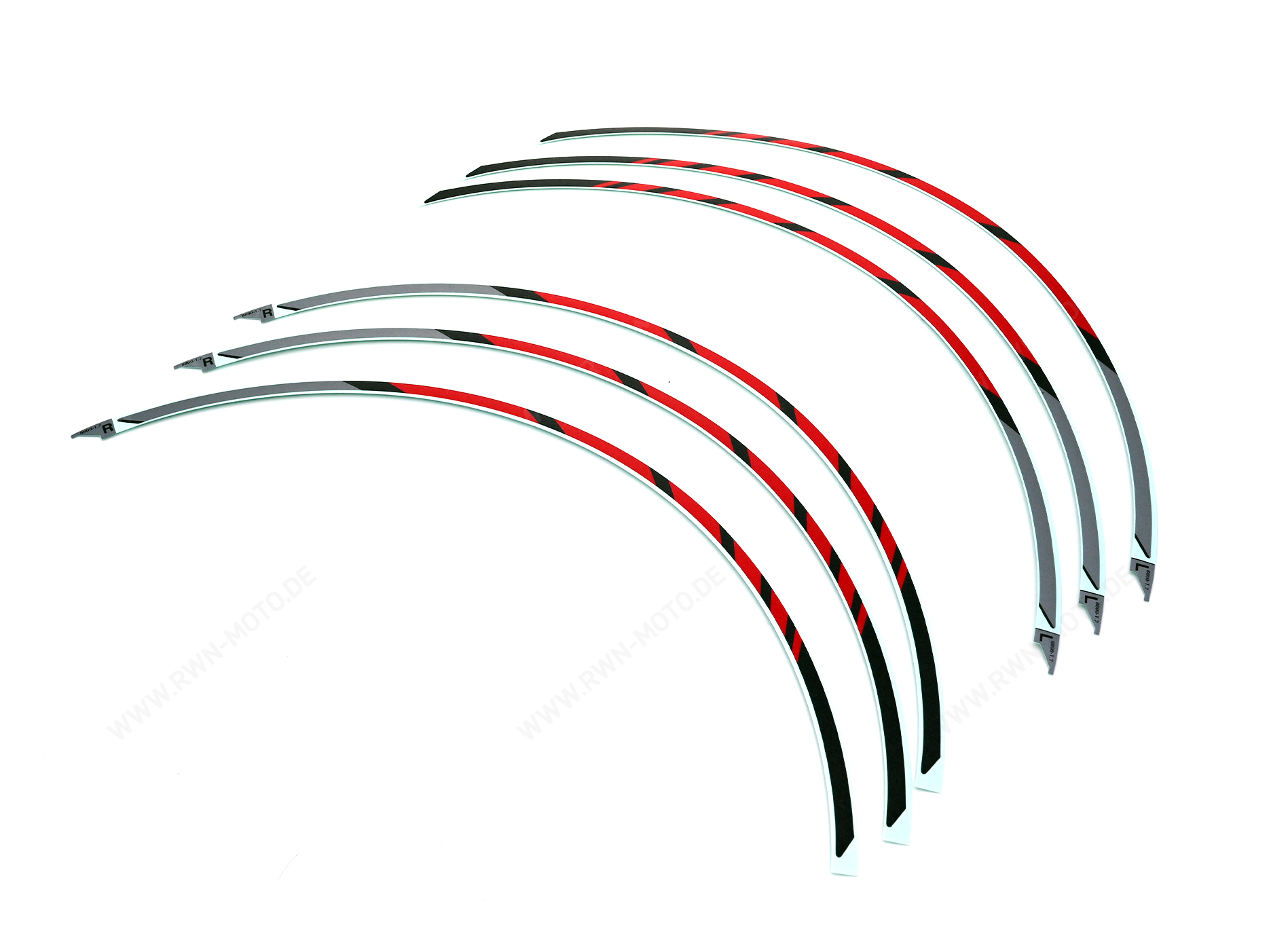 Set di adesivi decorativi per cerchi (17") *NH-431M* INDY GRAY METALLIC Originale Honda