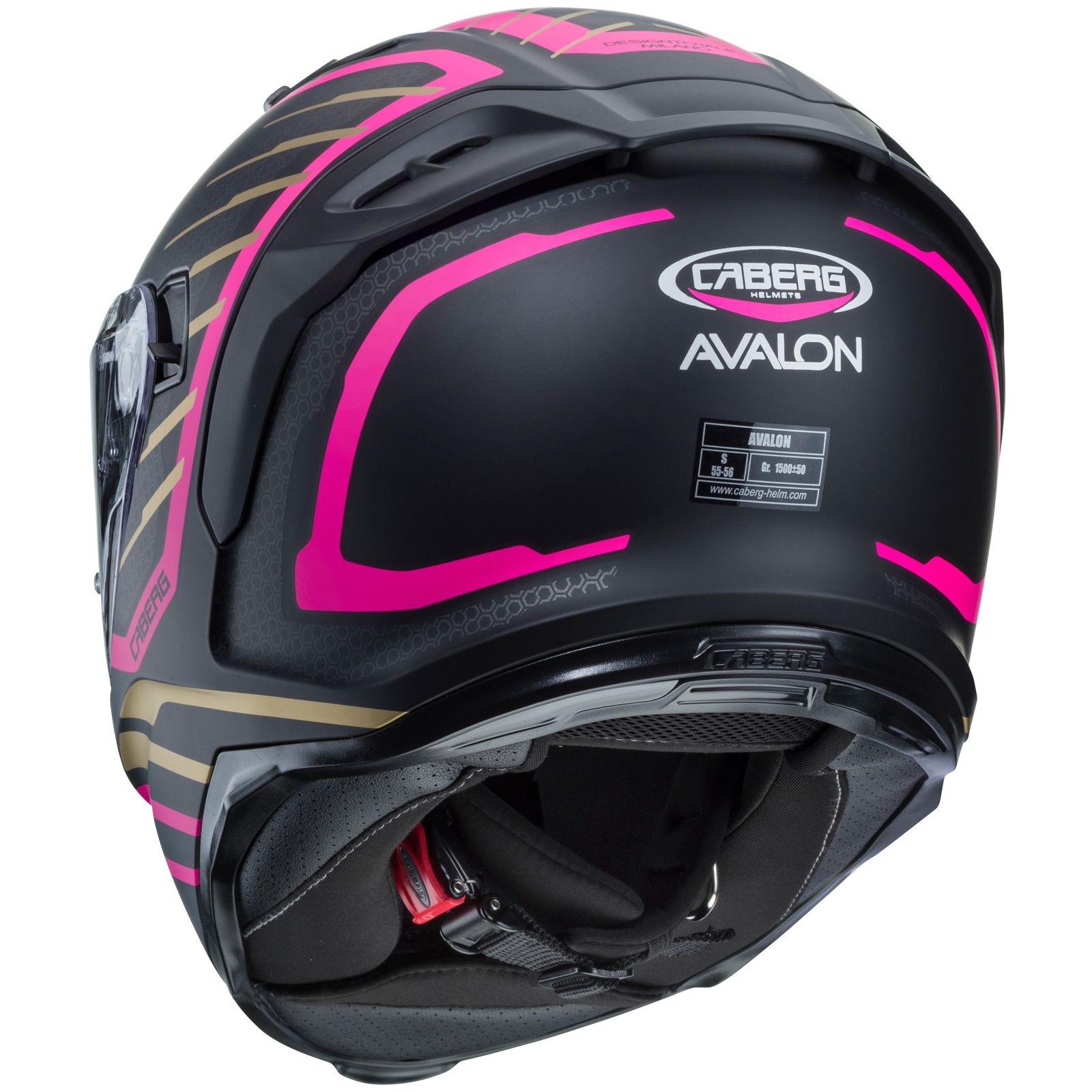 Caberg Casco Avalon Forge, nero opaco/oro fucsia